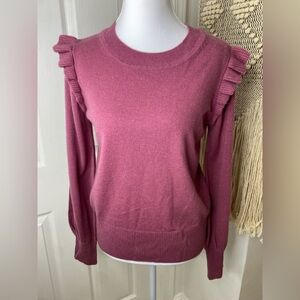 NWT Ainsley Mauve Wool & Cashmere Knit Top